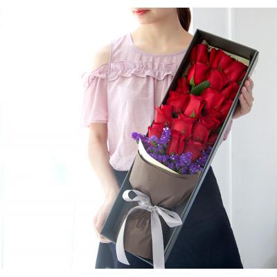 一往情深-19枝红玫瑰，勿忘我0.1扎