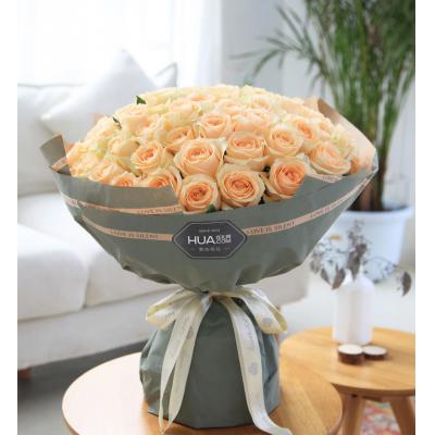 天天天晴-香槟玫瑰66枝