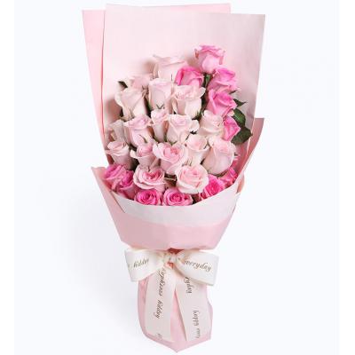 心有灵犀-精品粉玫瑰共29枝(粉佳人粉玫瑰17枝+水粉色苏醒玫瑰12枝)