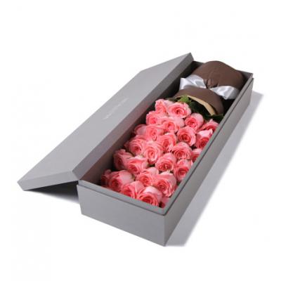 和青春跳舞-高档礼盒装鲜花:33枝戴安娜玫瑰，少量绿叶