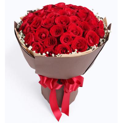 热恋-红玫瑰50枝，满天星0.5扎