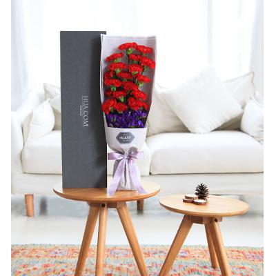 最思恋-红色康乃馨19枝，勿忘我0.3扎