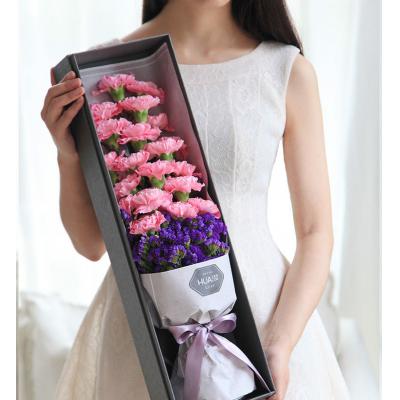 天使之祁-粉色康乃馨19枝，勿忘我0.3扎