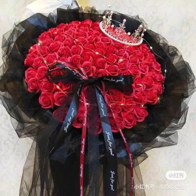 一生永久-99朵精品红玫瑰+皇冠