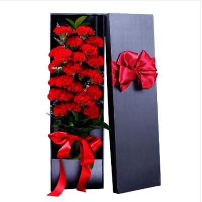 祝您身体健康-33支精品红康乃馨，搭配适量绿叶、情人草
