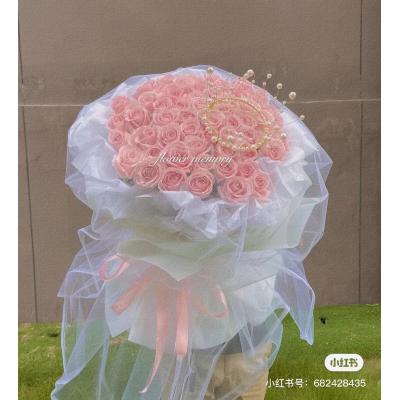 甜蜜一生-52朵精品粉玫瑰