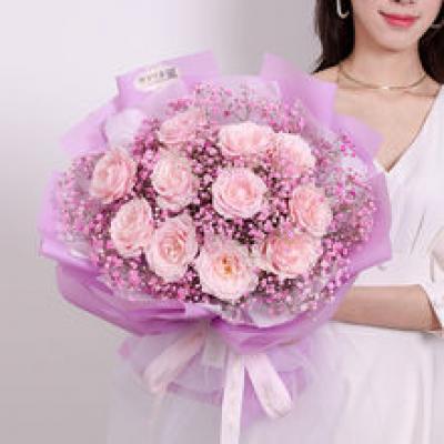 甜心公主 - 11支粉雪山加满天星