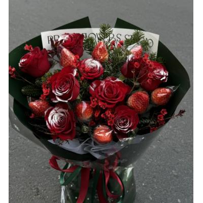 莓烦恼-8支落雪+8颗草莓